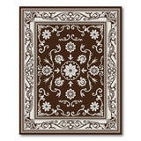 Traditional Persian Brown and Tan Ornate Brown Floral Persian Area Rug