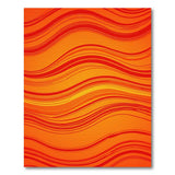 Vibrant Orange Wavy Abstract Abstract Area Area Rug
