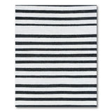 Striped Woven Bold Black White Striped Woven Area Rug