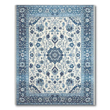 Indigo Blue Persian Floral Area Rug