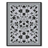 Elegant Black Floral Vintage Area Rug