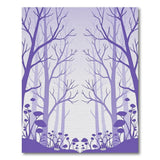 Purple Enchanted Forest Silhouette Area Rug