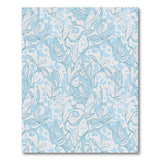 Blue Abstract Floral Line Art Area Rug