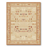 Heritage Tribal Beige Area Rug with Geometric Motifs