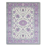 Traditional Persian Purple Purple Floral Traditional Persian Area Rug