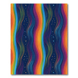 Rainbow Wave Starry Area Rug