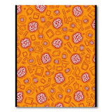Cheesy Pizza Party Orange Cartoon Area Rug