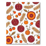 Vibrant Pomegranate Pumpkin Fruit Pattern Rug
