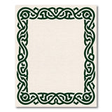 Celtic Knot Green Border Area Rug