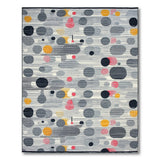Abstract Geometric Circles Area Rug Multi-Color