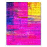 Geometric Modern Vibrant Pink Blue Geometric Abstract Area Rug