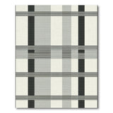 Modern Black White Plaid Geometric Modern Area Rug