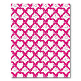 Pink Heart Lattice Geometric Area Rug
