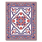 Ornate Red Blue Persian Area Rug