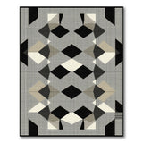 Modern Geometric Black White No. 12 Area Rug