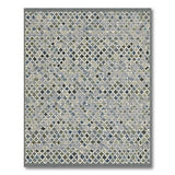 ODIKA Washable Geometric Diamond Trellis Area Rug - Low Pile Non-Slip Indoor Carpet