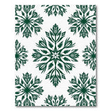 Geometric Modern Emerald Green Snowflake Geometric Area Rug