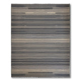 Modern Black White Horizontal Stripe Area Rug