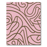 Pink Abstract Wavy Lines Area Rug
