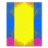 Vibrant Yellow Center Halftone Geometric Rug