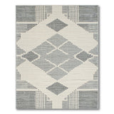 Grey Diamond Geometric Area Rug