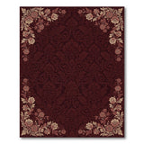 Floral Vintage Deep Red Floral Vintage Area Rug