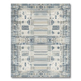 Blue and Teal Blue Teal Heritage Tribal Area Rug