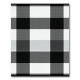 Black and White Black White Checkered Farmhouse Area Rug