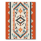 Terracotta Teal Southwestern Geometric Rug
