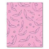 Playful Pink Bats and Stars Area Rug