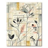 Geometric Abstract Floral Area Rug