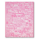 Vibrant Pink Typography Abstract Area Rug