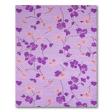 Purple Purple Floral Embroidered Area Rug