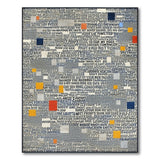 Abstract Typographic Collage Area Rug