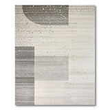 Modern Speckled Grey Geometric Area Rug