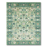Seafoam Green Persian Area Rug with Intricate Motifs