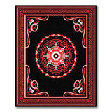 Red Red Mandala Heritage Tribal Area Rug