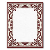Red Traditional Persian Ornate Red Floral Border Area Rug