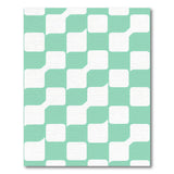 Mint Green Curved Geometric Area Rug