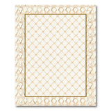 Gold Diamond Quilted Area Rug with Beige Geometric Border