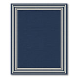 Navy Blue Layered Border Area Rug