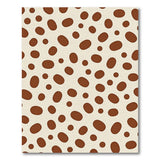 Brown Oval Spots on Beige Area Rug