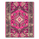 Vibrant Pink Heritage Tribal Area Rug