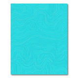 Blue and Teal Teal Contour Wave Abstract Area Rug