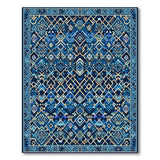 Intricate Blue Teal Heritage Tribal Rug