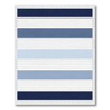 Blue Horizontal Stripe Washable Area Rug