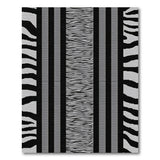 Geometric Modern Bold Zebra Stripe Black White Area Rug