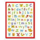 Vibrant ABC Alphabet Kids Rug with Cute Animals