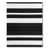 Bold Black White Striped No. 5 Area Rug