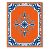 Orange Vibrant Orange Persian Medallion Area Rug